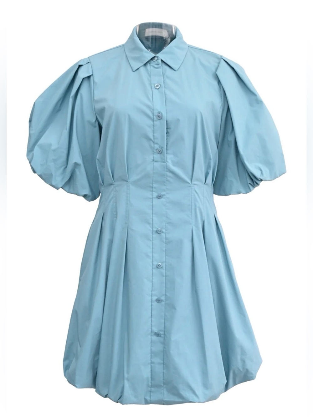 Jonathan simkhai Cleo Light Blue balloon poplin mini Dress